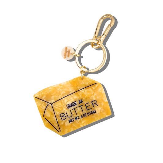Womenmart Hand Painted Butter Bag Charm and Keychain