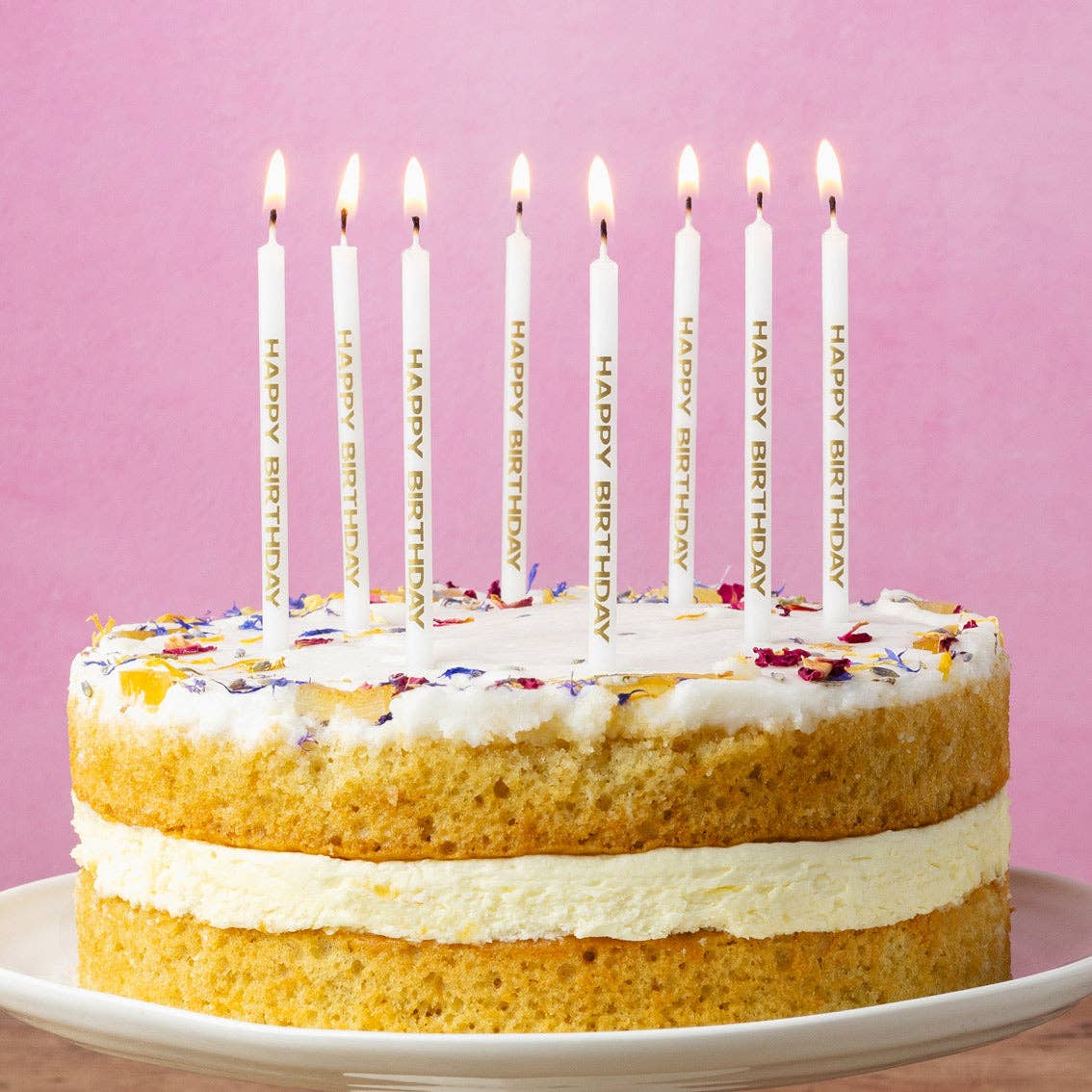 Womenmart White and Gold Birthday Candles view 2