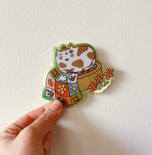 Womenmart Cat Picnic Sticker