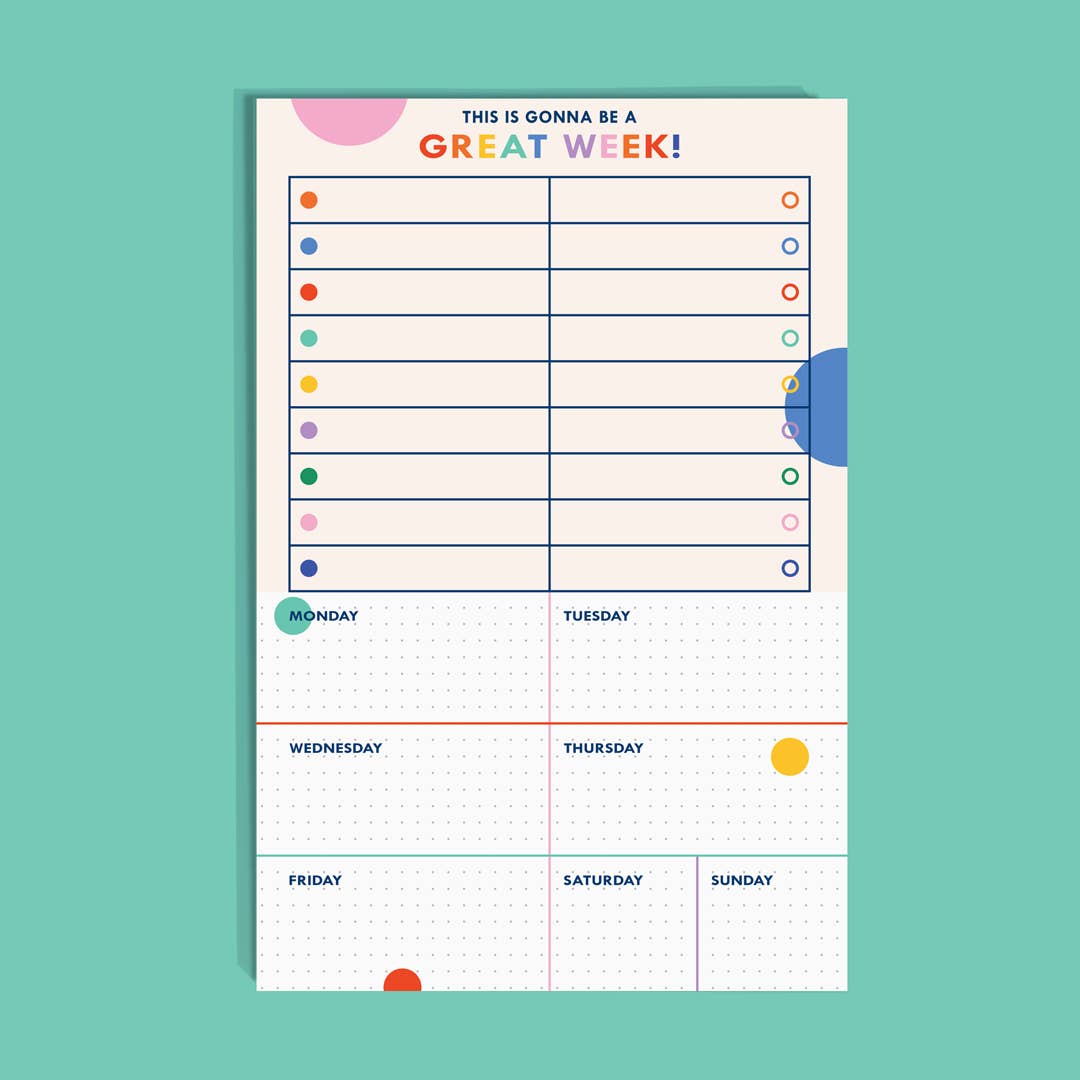 Womenmart Colorful Weekly Planner Notepad