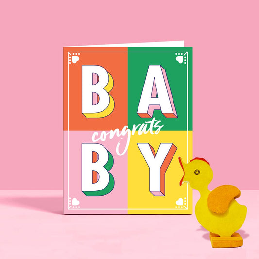 Womenmart Congrats Baby Greeting Card
