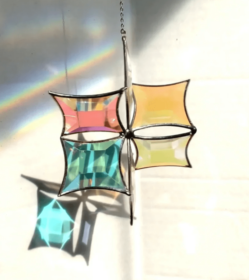 Womenmart Dichroic Beveled Glass Star Sun Catcher view 3