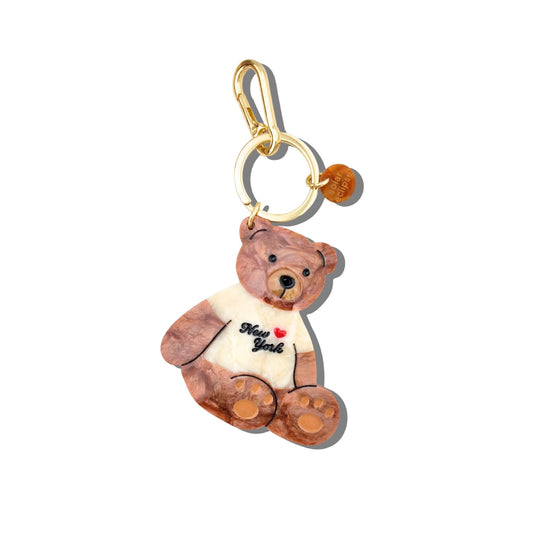Womenmart NY Teddy Bear Bag Charm and Keychain