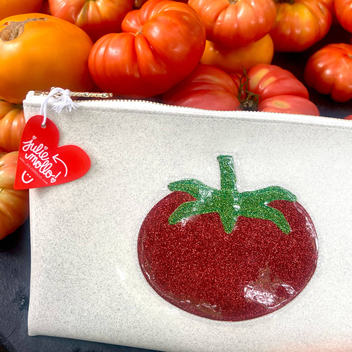 Womenmart Tomato Girl Oversized Glitter Clutch view 2