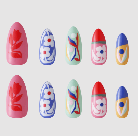 Womenmart Floral Glam Press On Nail Kit