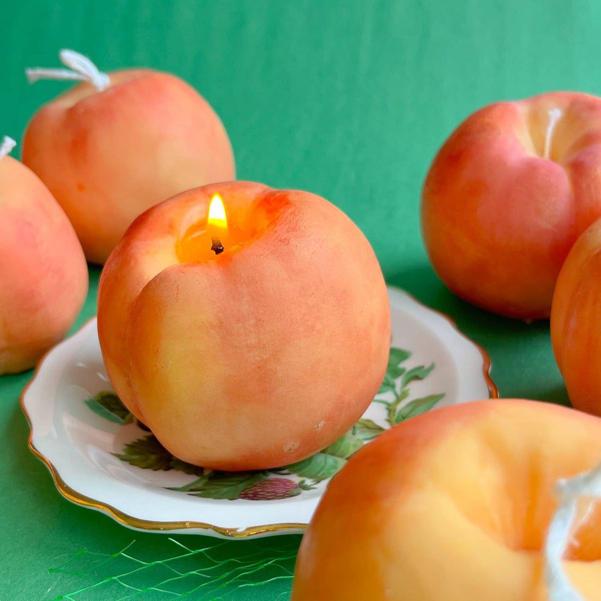 Womenmart Hand Painted Peach Candle view 2