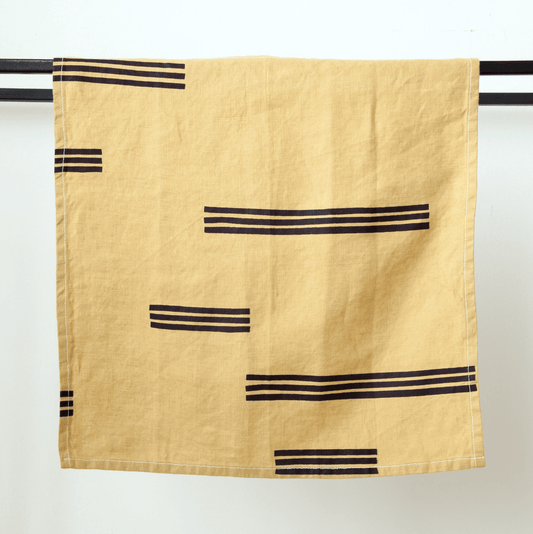 Womenmart Hand Printed Napkin Navy Lines