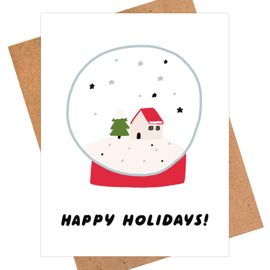 Womenmart Holiday Snow Globe Card
