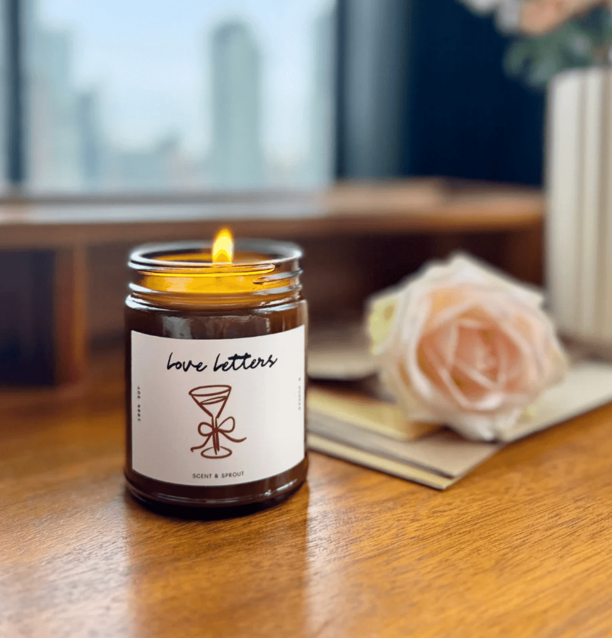 Womenmart Love Letters Candle view 2