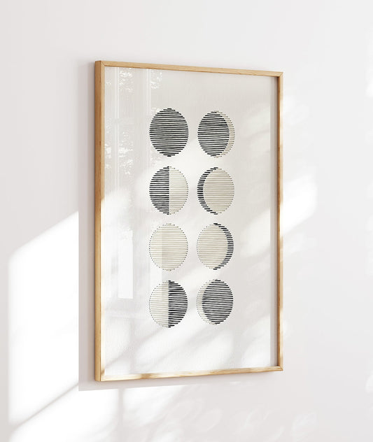 Womenmart Moon Phases Fiber Artwork