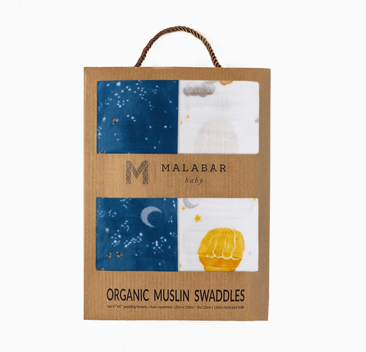 Womenmart Mystical Night Organic Cotton Muslin Swaddle Set