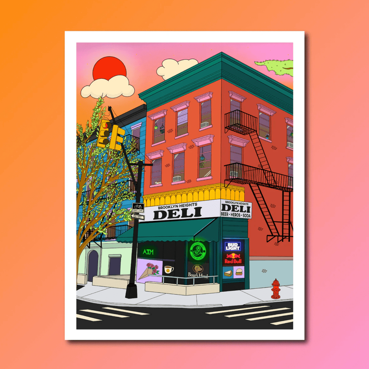 Womenmart On a Corner in Brooklyn Print