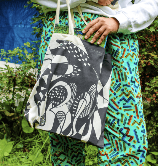 Womenmart Organic Cotton Illustrated Tote Bag