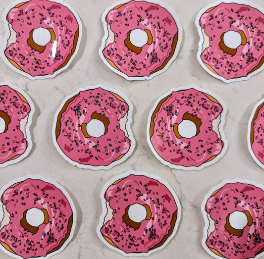 Womenmart Pink Sprinkled Donut Sticker