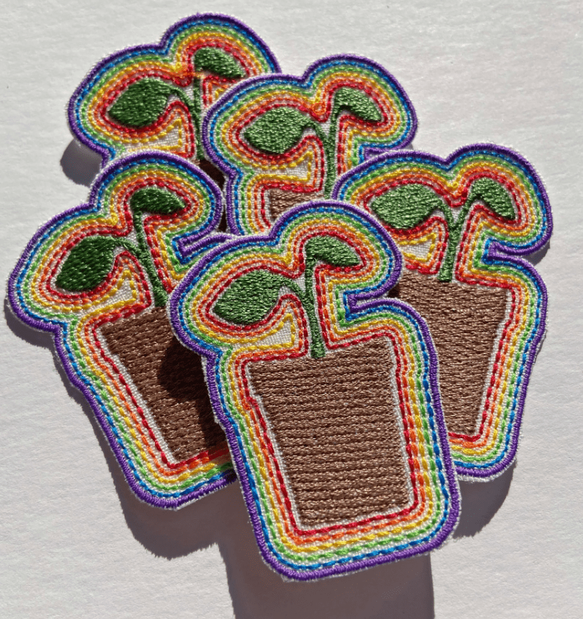 Womenmart Rainbow Plant Iron On Patch