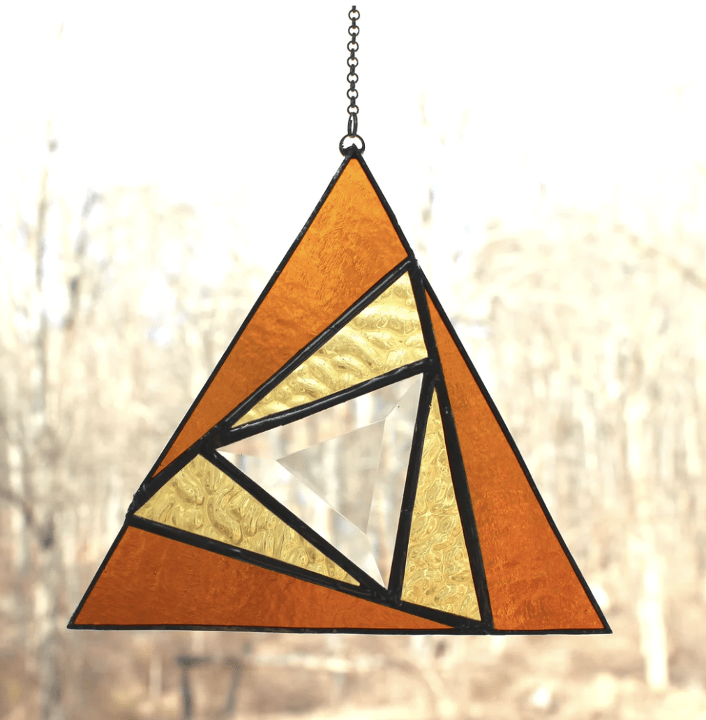 Womenmart Sacred Triangle Stained Glass Suncatcher