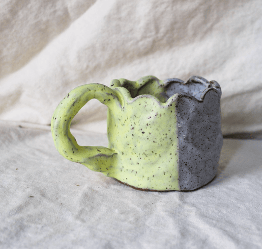 Womenmart Scalloped Two Tone Espresso Mug