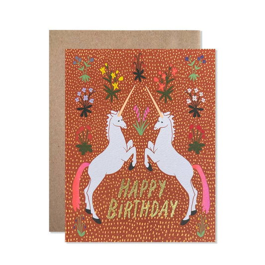Womenmart Unicorn Happy Birthday Card
